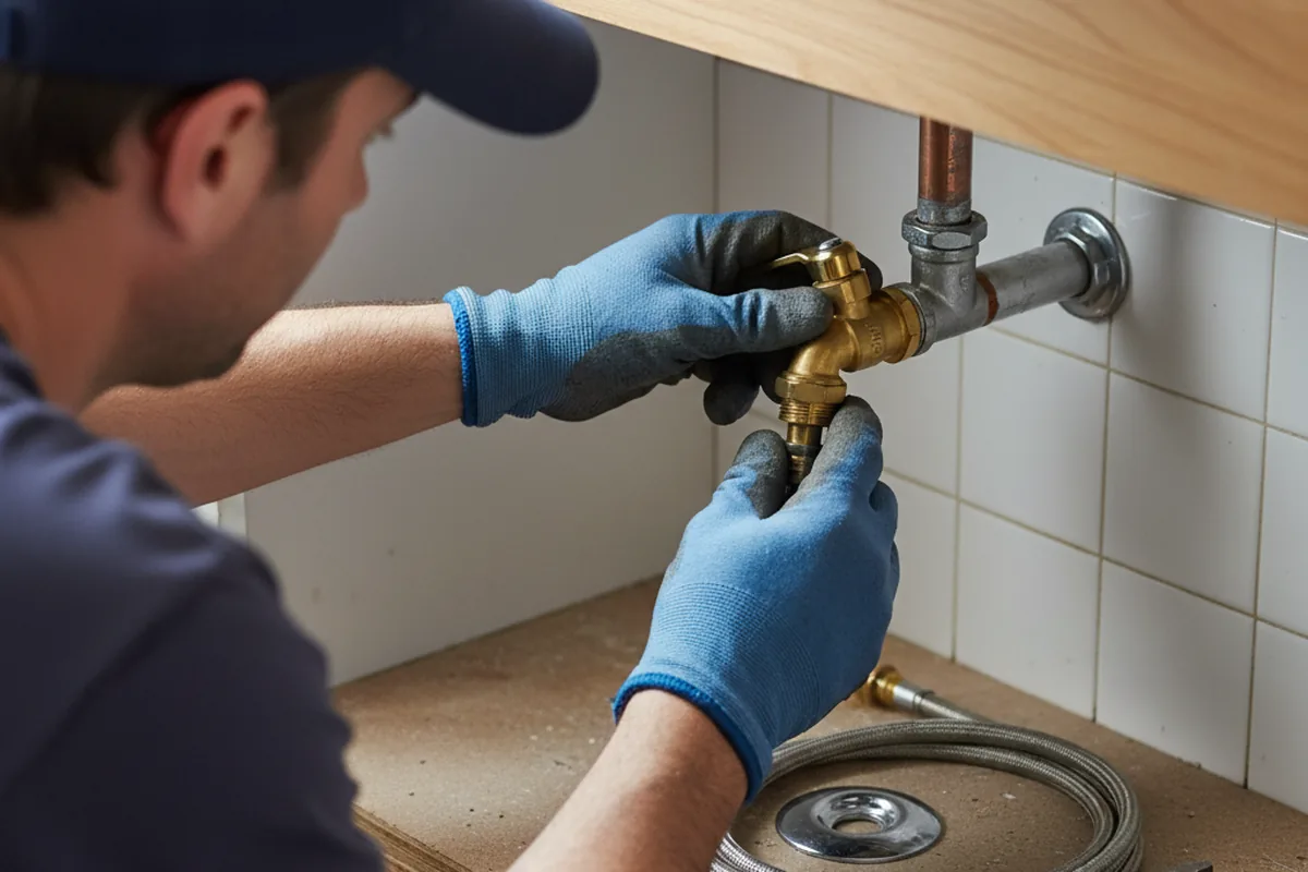 Shutoff valve and fitting work during Repiping in Falls Church